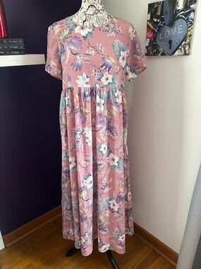 7 for $30 Shein Pink Floral Maxi Dress
